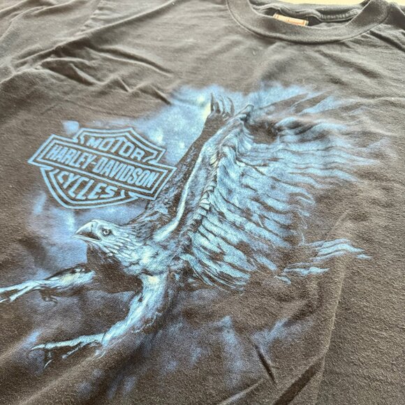 Vintage Y2K Harley Davidson 2000 Eagle Ridge Lake Wales Florida Black Size Large - Picture 1 of 6
